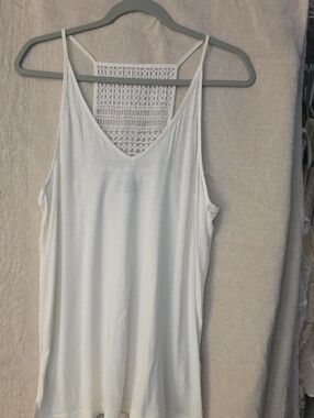 Old Navy White Lace-Back Camisole